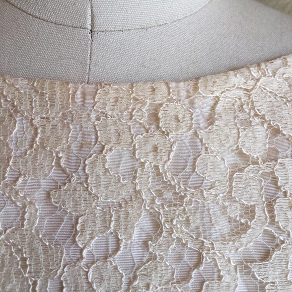 Vintage Cream lace sleeveless tank - back zipper - 50s 60s - lace overlay top - Picture 8 of 9